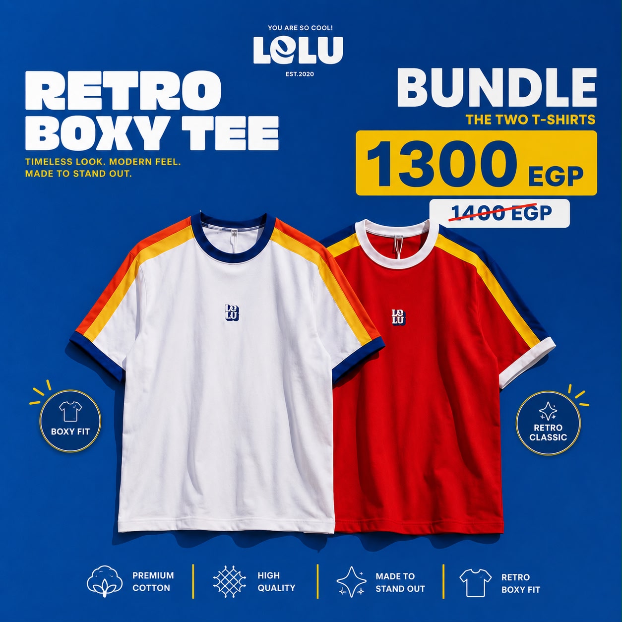 Retro boxy tee bundle