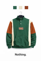 QUARTER BUTTON SWEATER "Nothing"