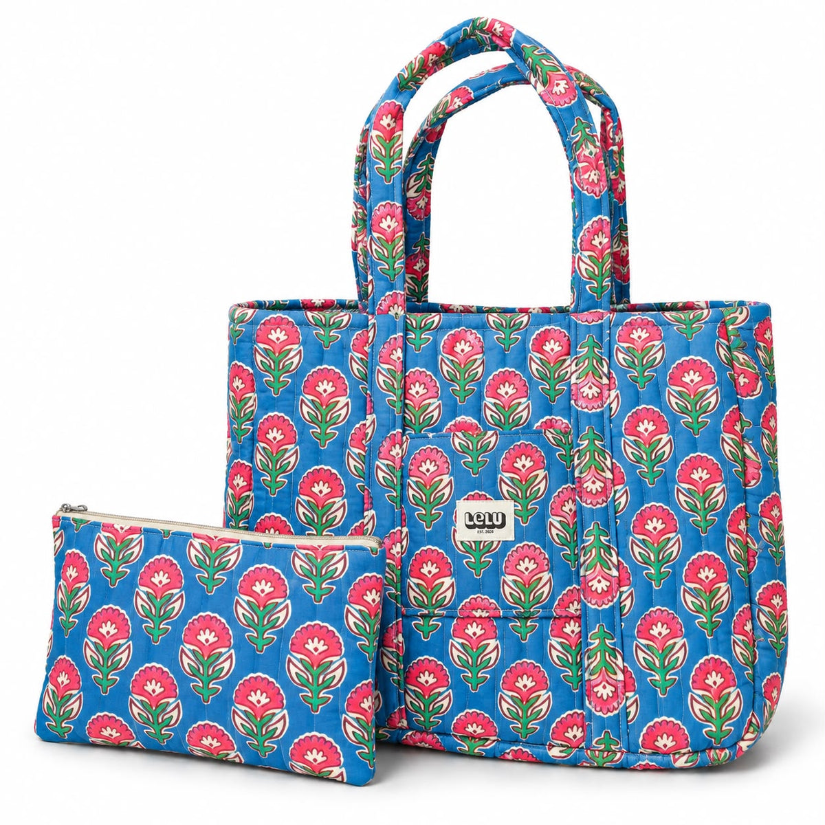 Patchwork Bag - Blue